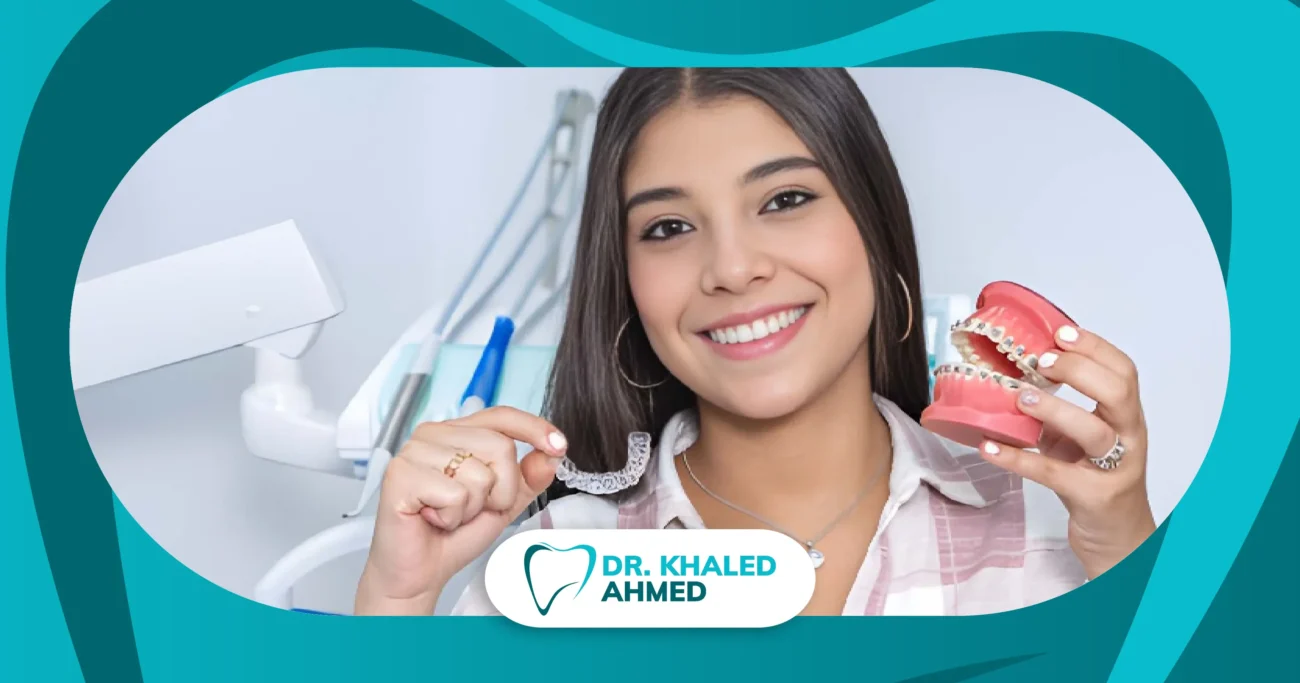 ابتسامة جميلة بعد تقويم الأسنان